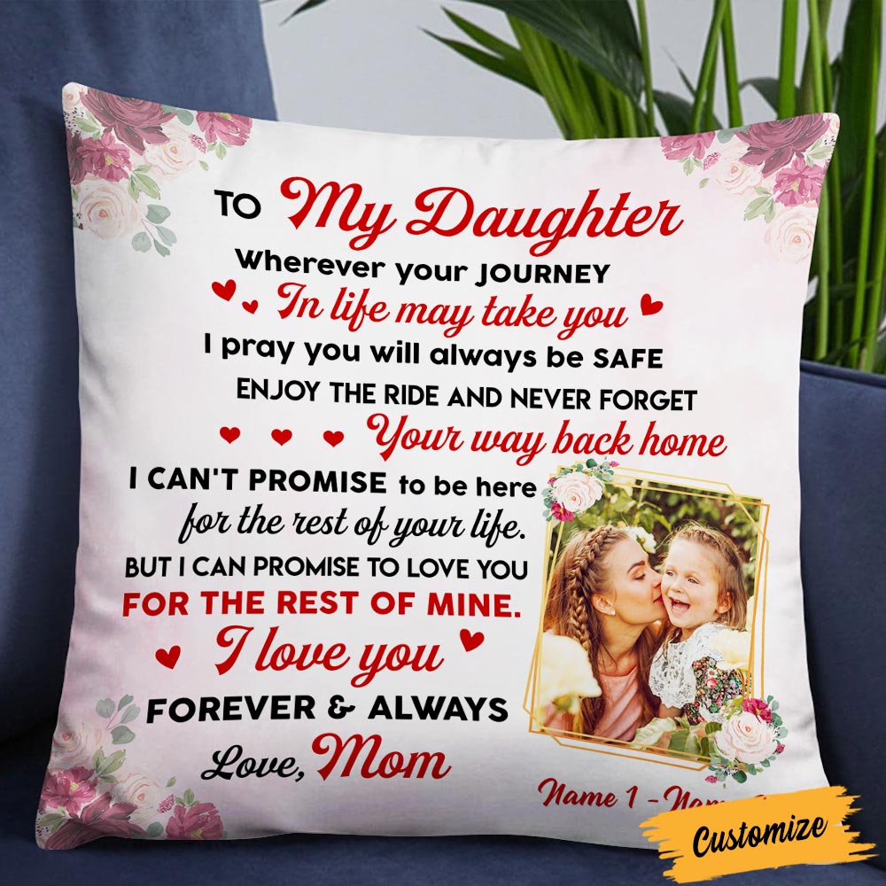 Personalized Mom Grandma Daughter Granddaughter Photo Pillow