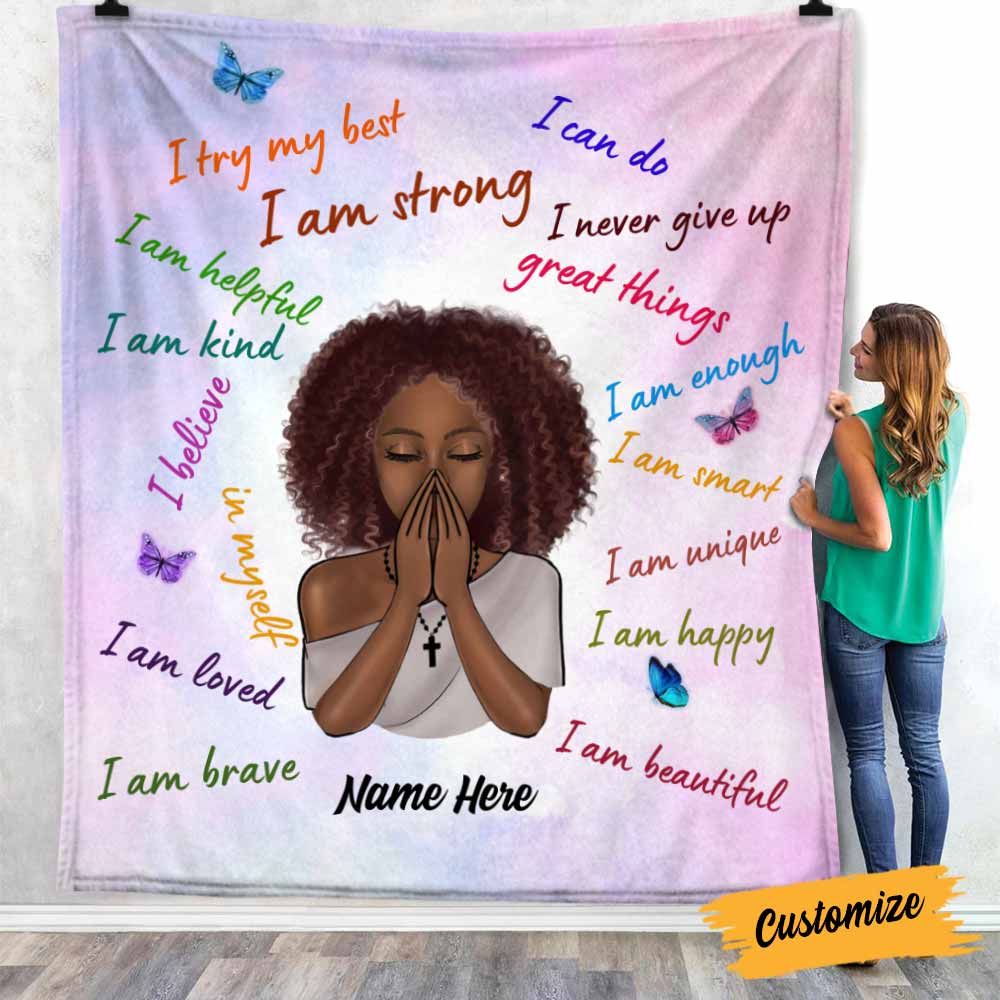 Personalized I Am BWA Blanket
