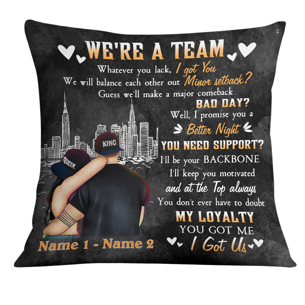 Personalized Couples Gift, Anniversary Gift, We're A Team Pillow - Thegiftio UK