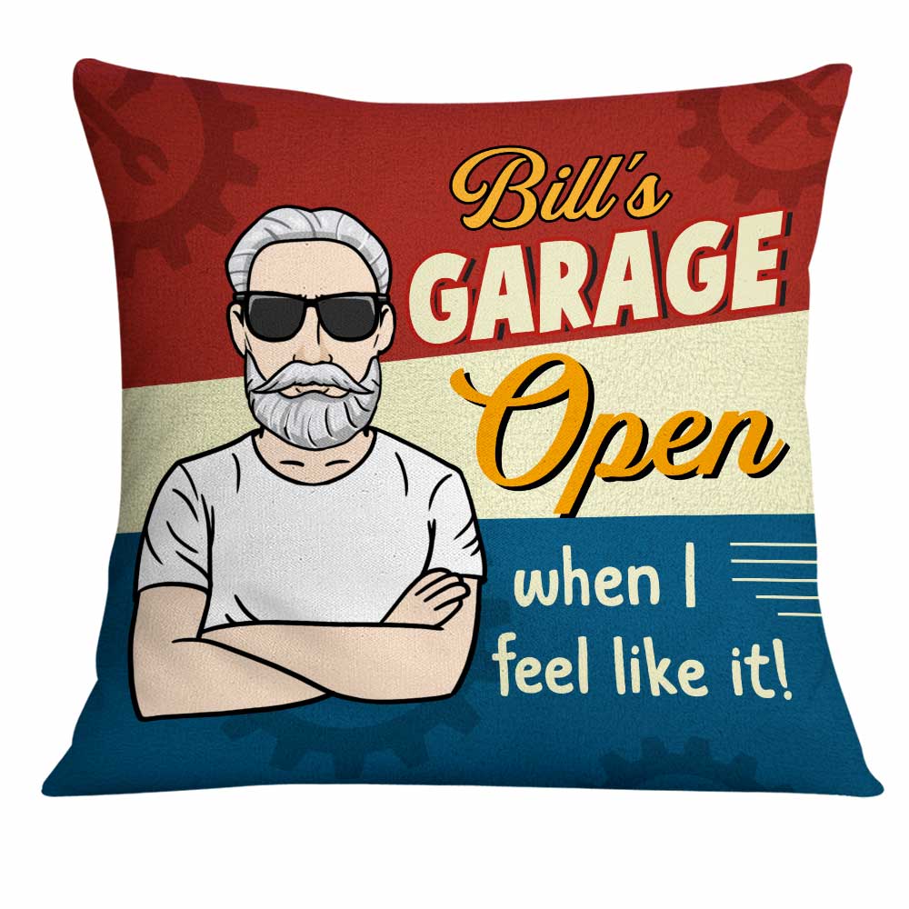 Personalized Mechanic funny Gifts, Fathers Day Gift, Garage Pillow - Thegiftio UK