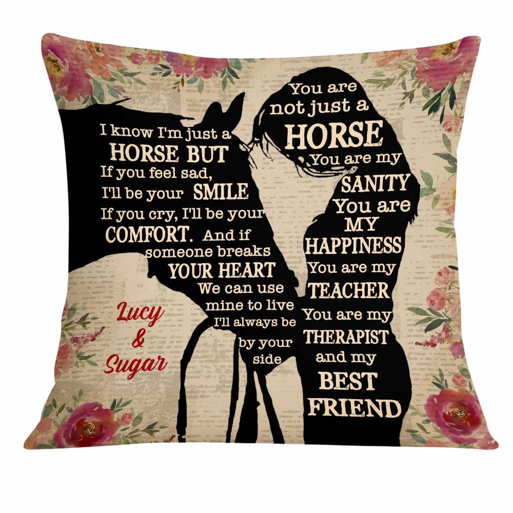 Personalized Gift For Horse Lovers, Horse Girl Pillow - Thegiftio UK