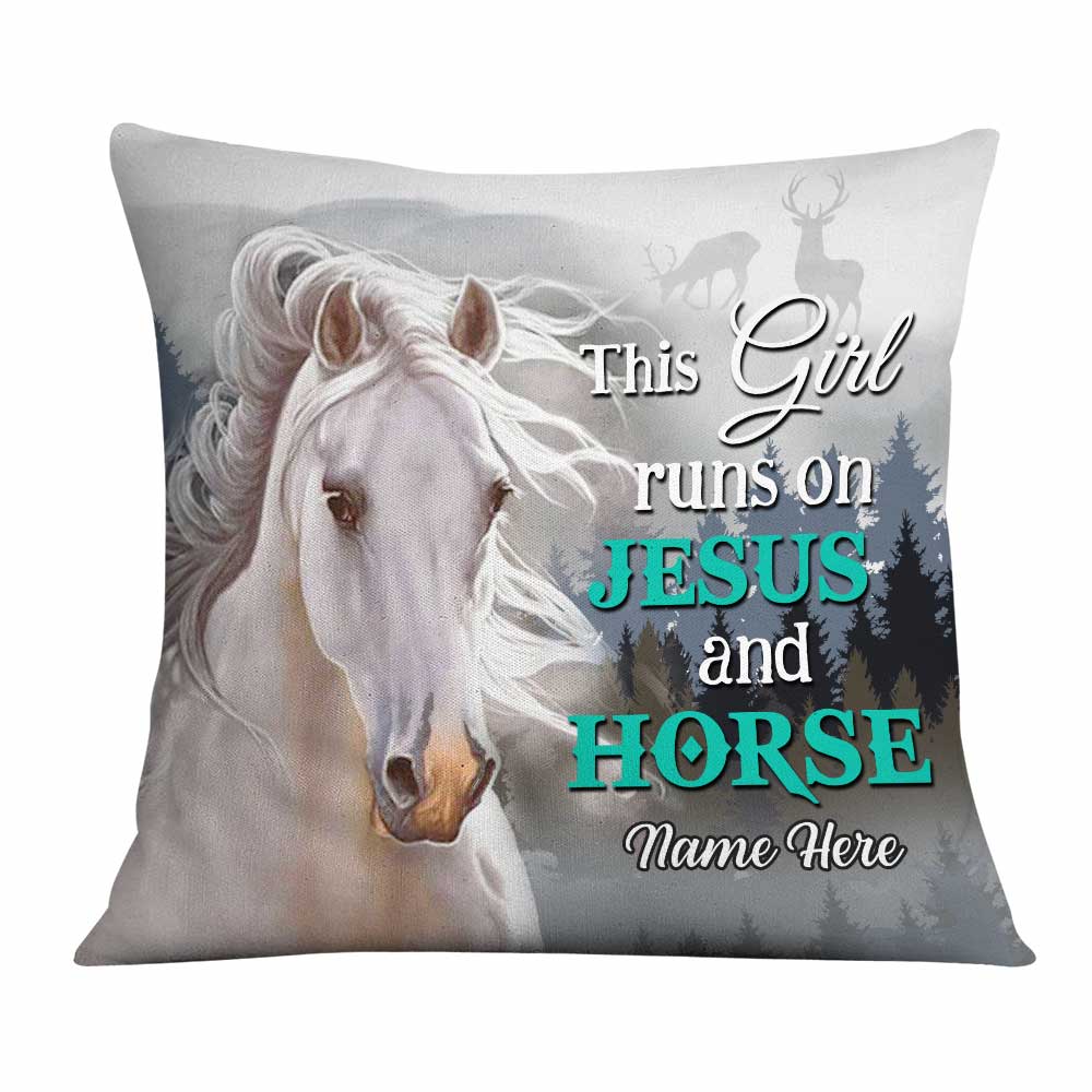 Personalized Horse Girl, Farm Lover, Horse Riding, Horse Pillow