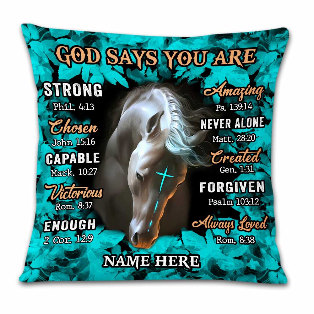 Personalized Gifts For Horse Lovers, Horse God Says You Are Pillow - Thegiftio UK