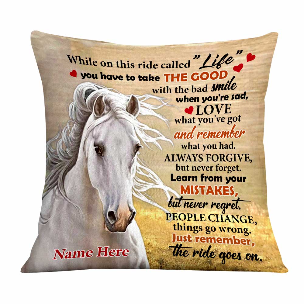 Personalized Gift For Horse Owner, Farmer Gift, Horse Pillow - Thegiftio UK