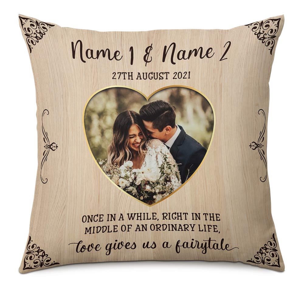 Personalized Couple Photo Fairytale Pillow - Thegiftio UK