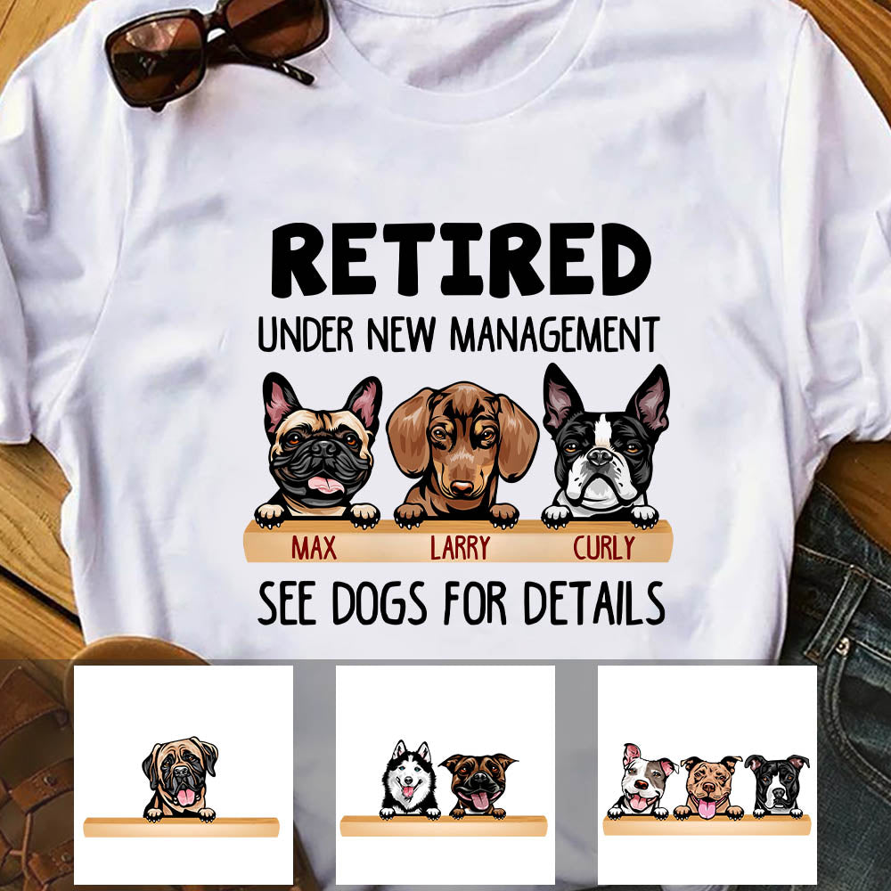Personalized Dog Mom Retirement Wine T Shirt - Thegiftio UK