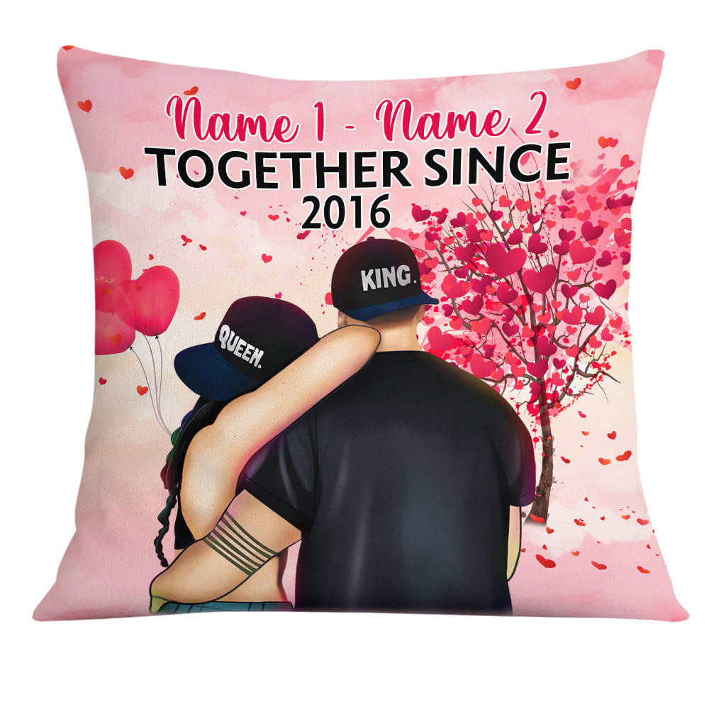 Personalized Anniversary Couple Gift, Couples Gift Anniversary, Together Since Couple Pillow - Thegiftio UK