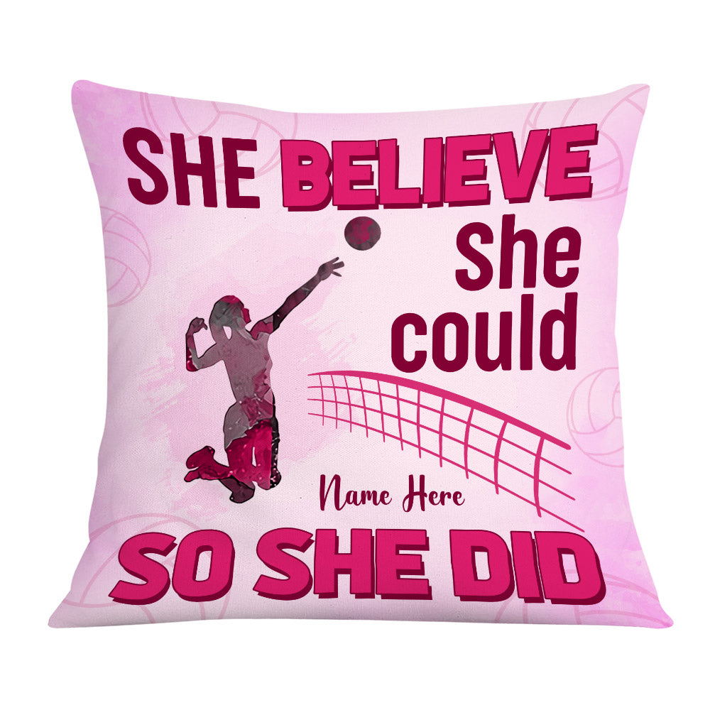 Personalized Volleyball Game Gifts, Volleyball Lover Gift, Girl Loves Volleyball Pillow - Thegiftio UK