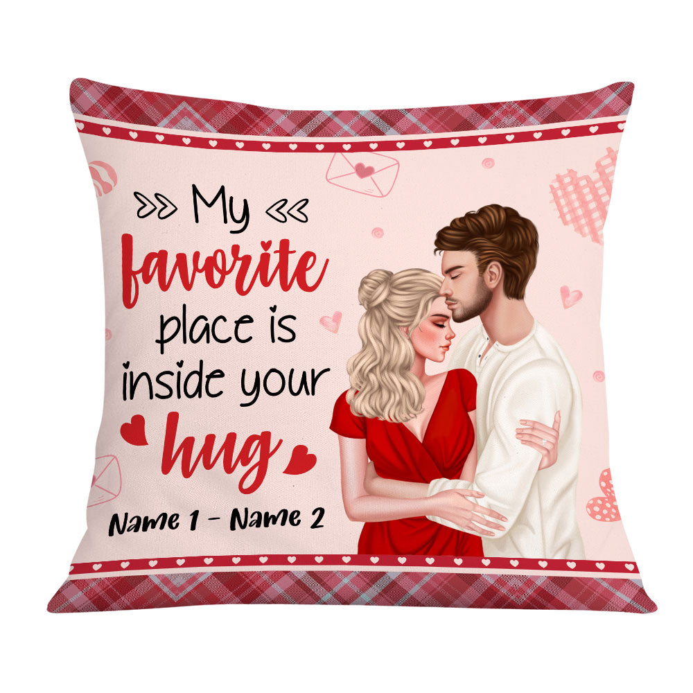 Personalized Valentine’s Day Gift, Xmas Gift For Couple, For Her, Couple Inside Your Hug Pillow - Thegiftio UK