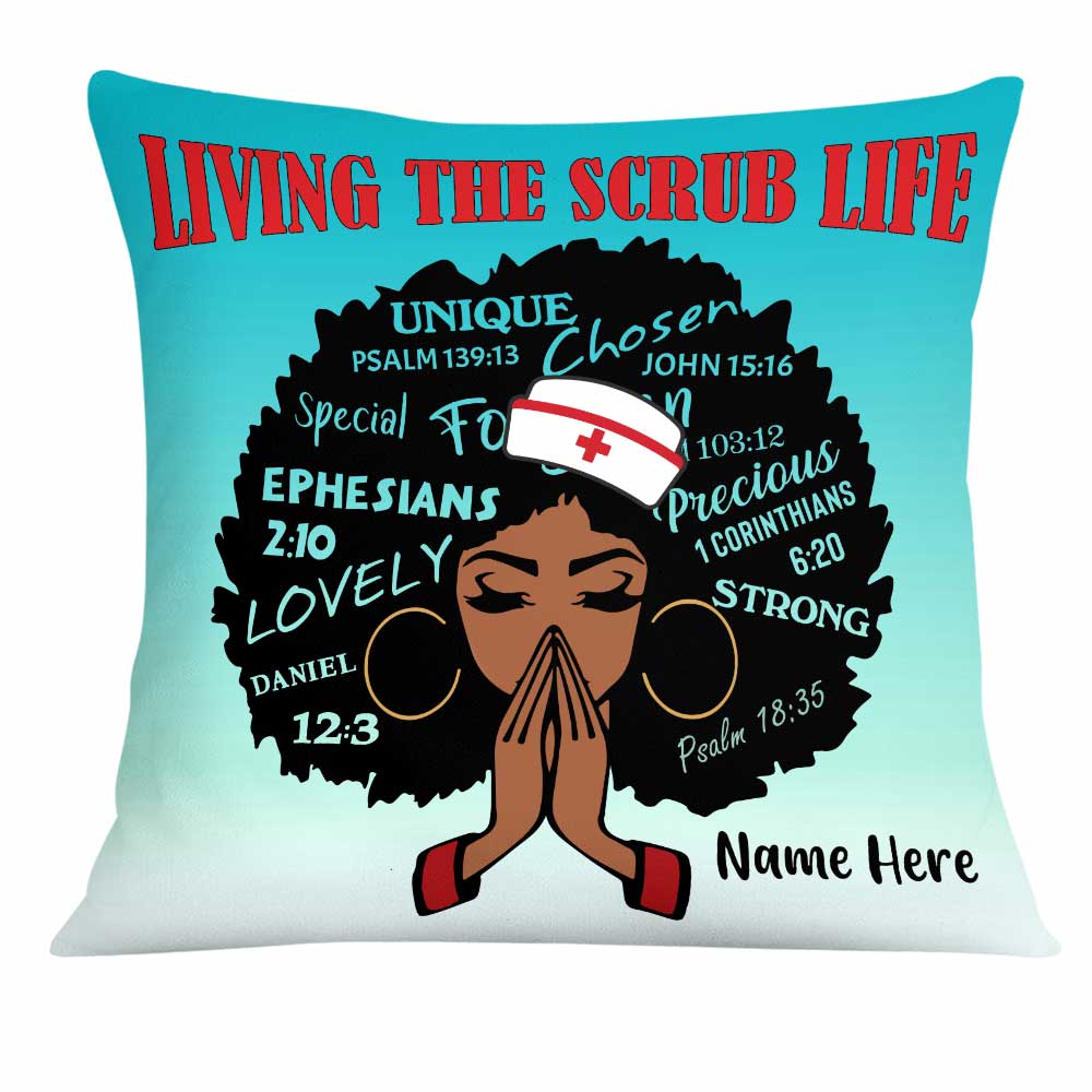 Personalized Scrub Life Gifts, Nurse Gift, Nurse Life, Living The Scrub Life Nurse Pillow - Thegiftio UK