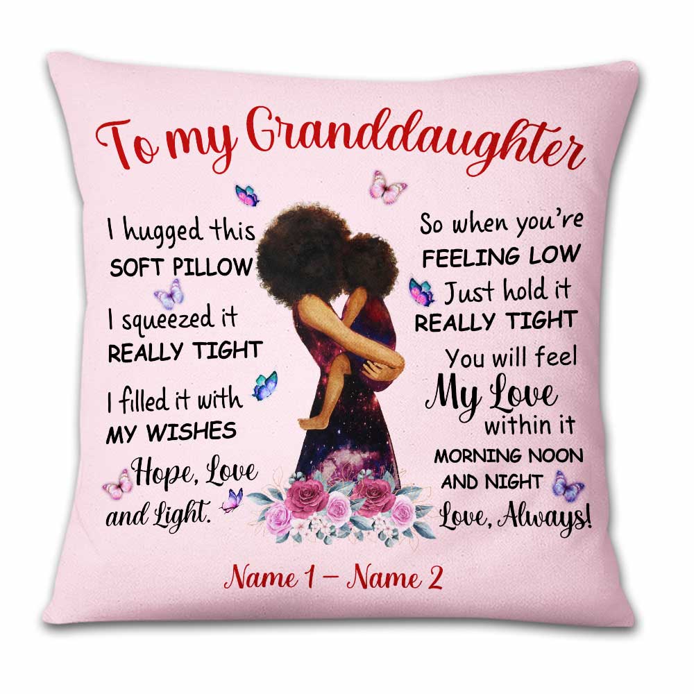 Personalized Gift For Daughter Granddaughter, From Mom Grandma, Black Mom Pillow - Thegiftio UK
