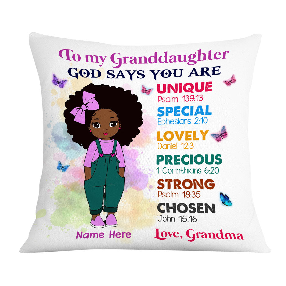 Personalized BWA Daughter Granddaughter Mom Grandma Pillow - Thegiftio UK