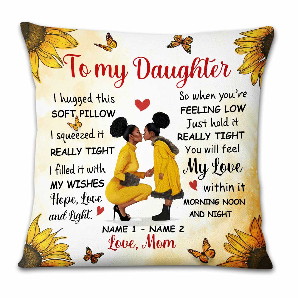 Personalized Mom Grandma BWA Daughter Granddaughter Pillow - Thegiftio UK