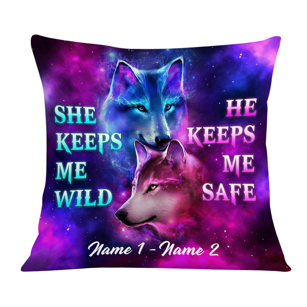Personalized Couple Gift, Birthday Gift, Anniversary Gift, Valentine Gift, Husband And Wife, Couple Love Wolf Pillow - Thegiftio UK