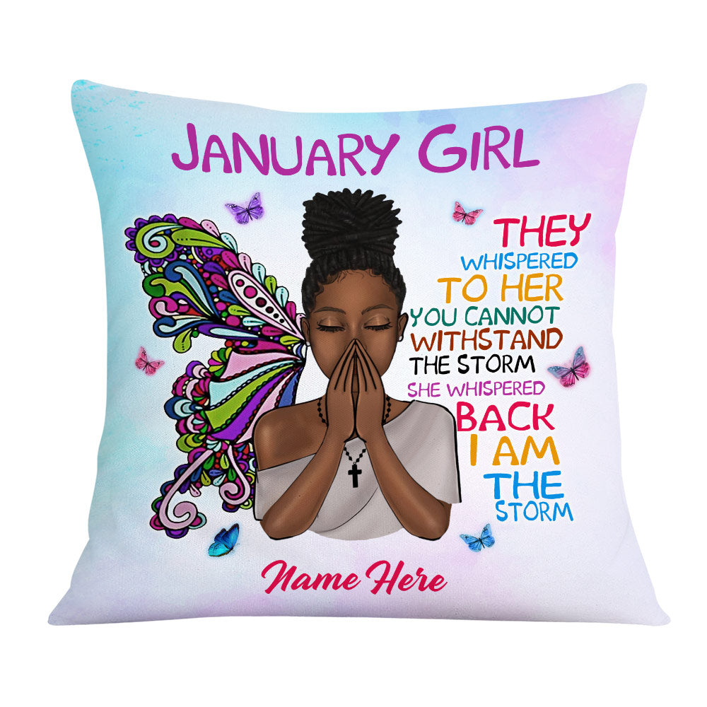 Personalized Afro Girl, Powerful Woman, Black Woman Gifts, They Whispered To Her Birthday Pillow - Thegiftio UK