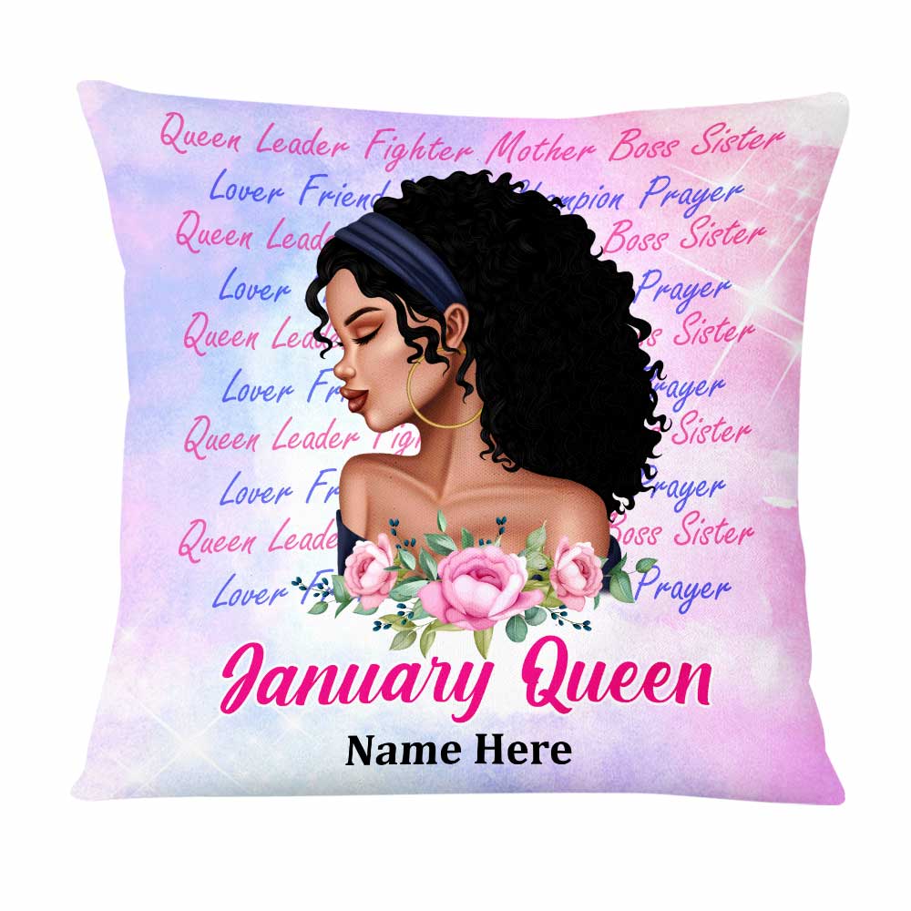 Personalized Gift For Birthday Queen, January Queen Birthday Pillow - Thegiftio UK