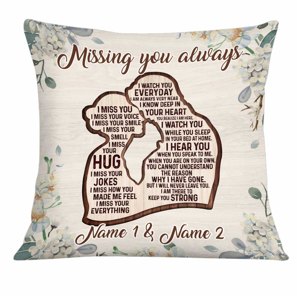 Personalized Memorial Gift For Loss Of Husband, Missing You Always, Memorial Pillow, Sympathy Gift, Husband Loss Keepsake Gift, Rest In Peace Pillow - Thegiftio UK