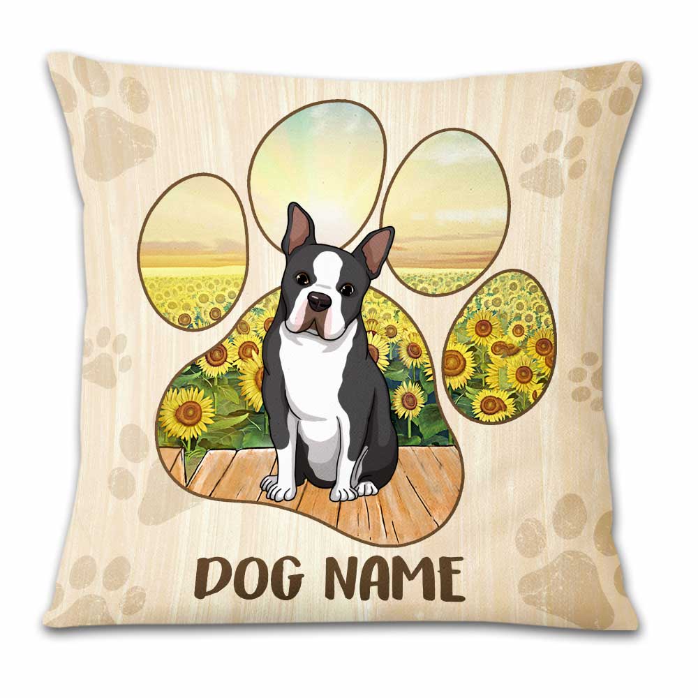 Personalized Gift Idea for Dog Lovers, Dog Mom, Dog Paw Pillow - Thegiftio UK