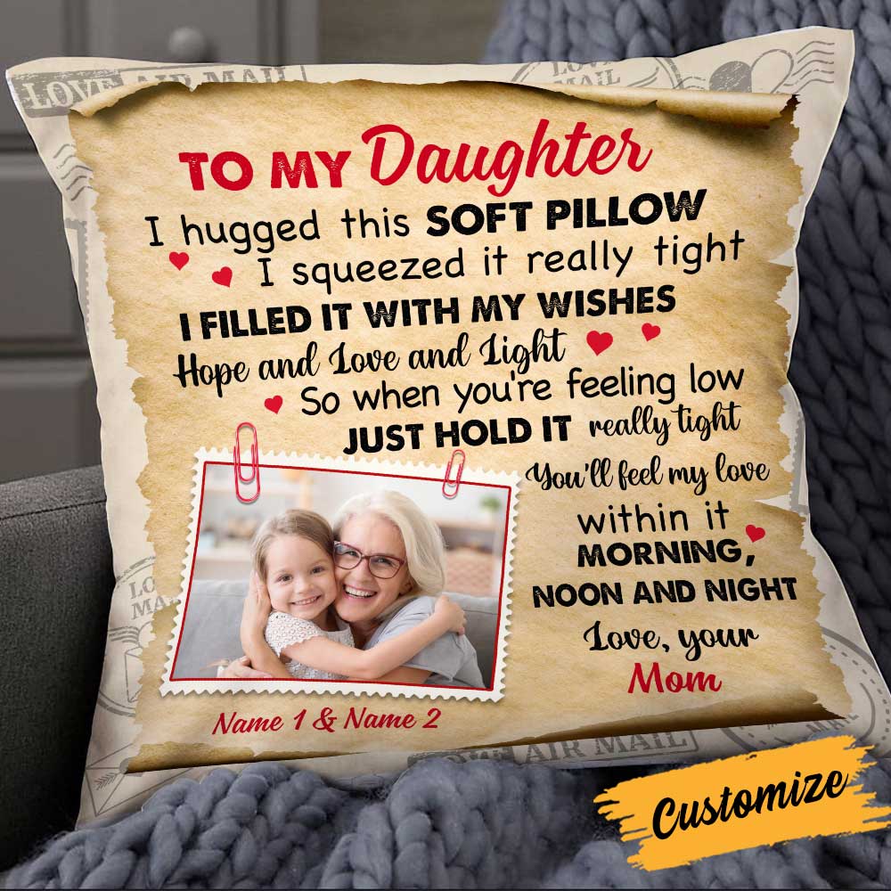 Personalized Mom Grandma To My Daughter Granddaughter Pillow