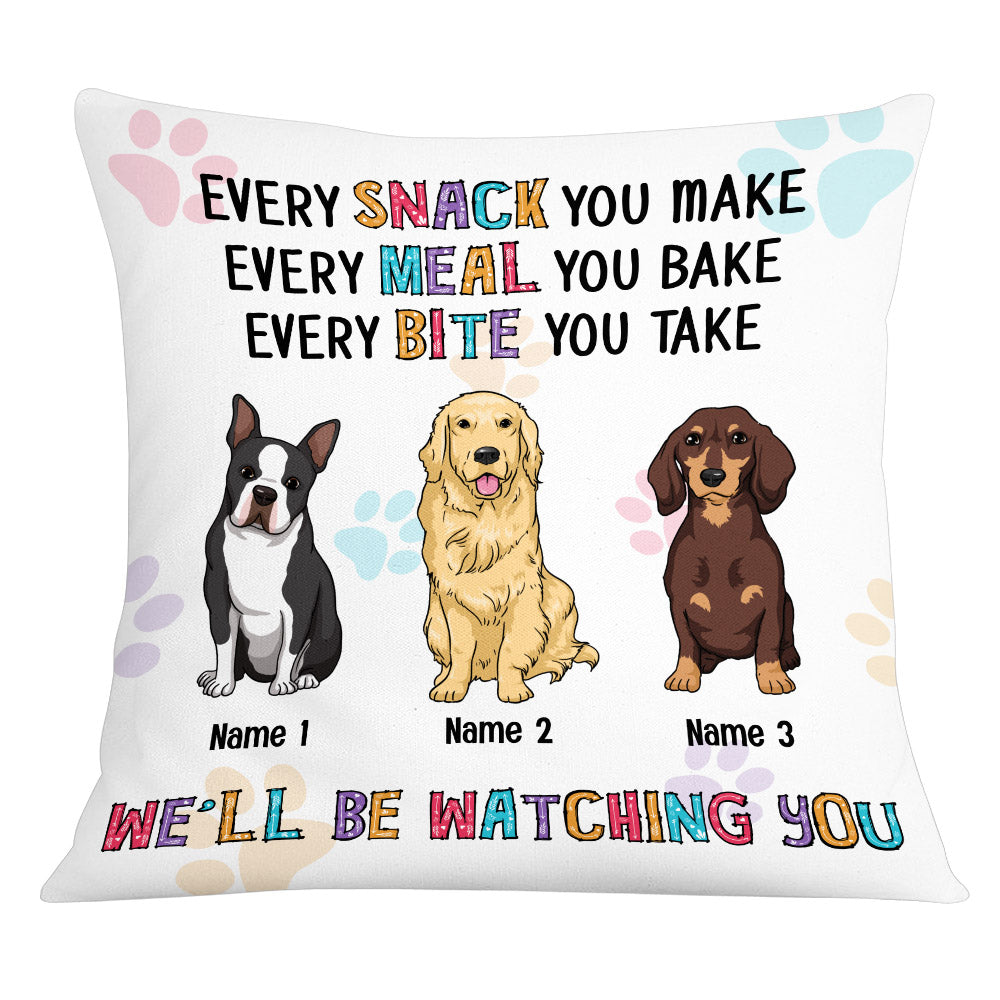 Personalized Funny Gift For Dog Mom, Dog Dad, Dog Watching You Pillow - Thegiftio UK
