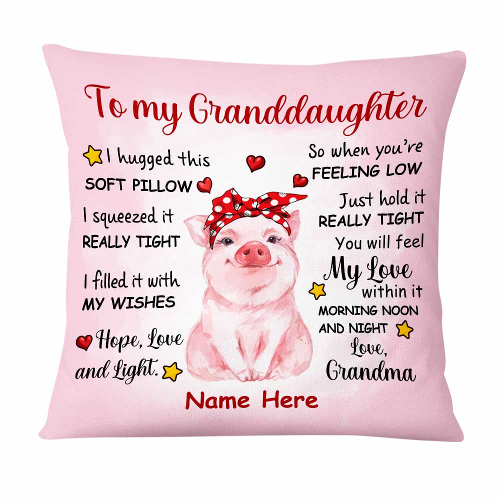 Personalized Mom Grandma To Daughter Granddaughter Pig Pillow - Thegiftio UK