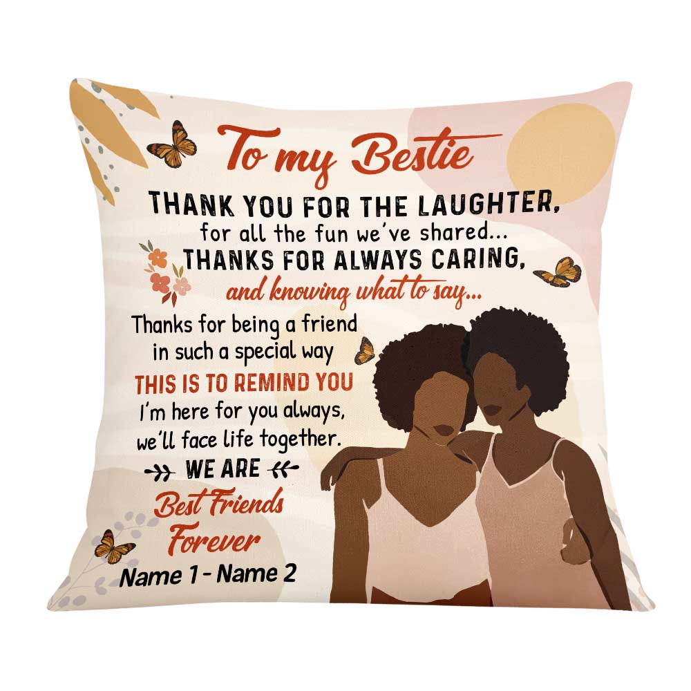 Personalized Best Friends Gifts, Best Friend, To My Bestie Thank You Pillow, Best Friend Birthday Gift, Moving Away Gift - Thegiftio UK