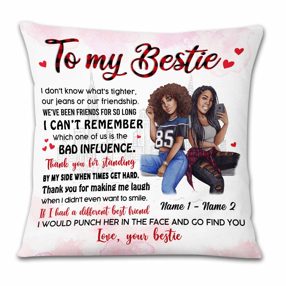 Personalized Best Friends Gifts, To My Bestie Pillow, Friendship Gifts, Best Friend Birthday Pillow - Thegiftio UK