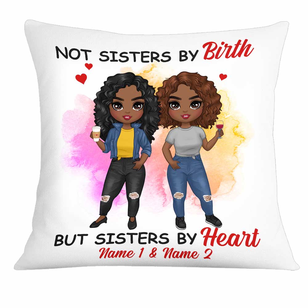 Personalized Birthday Gift, Gift for Sister, Gift for Best Friend, Not Sisters By Birth Pillow - Thegiftio UK