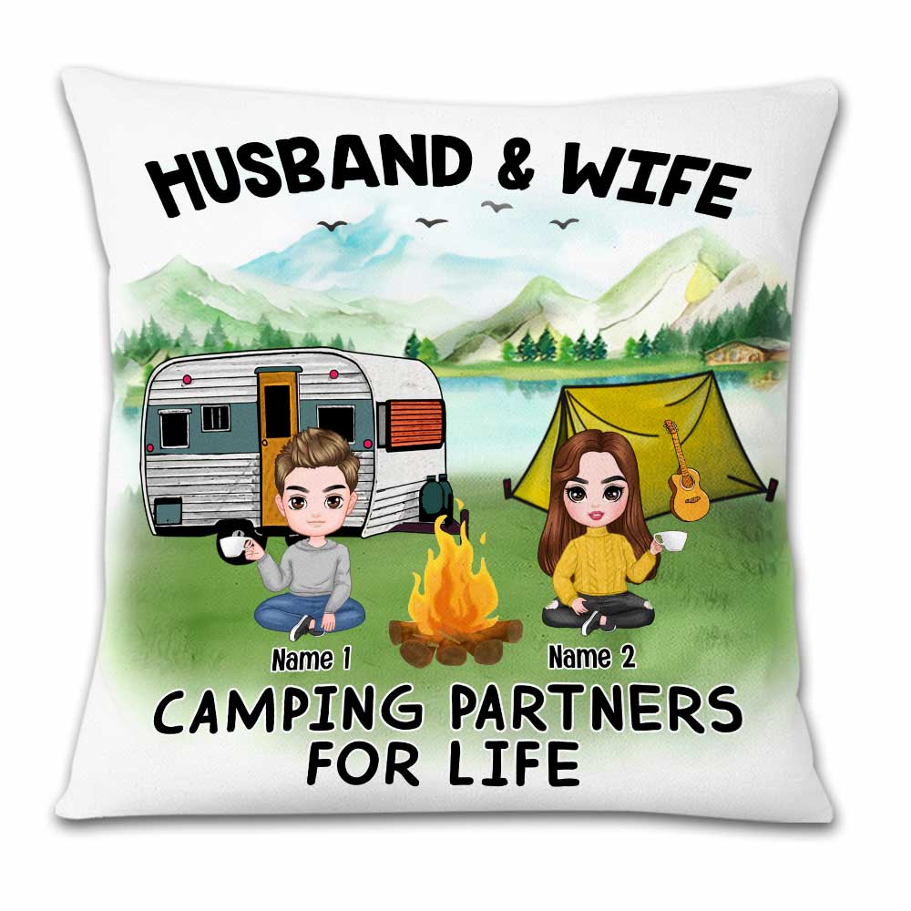 Personalized Couple Icon Camping Pillow - Thegiftio UK