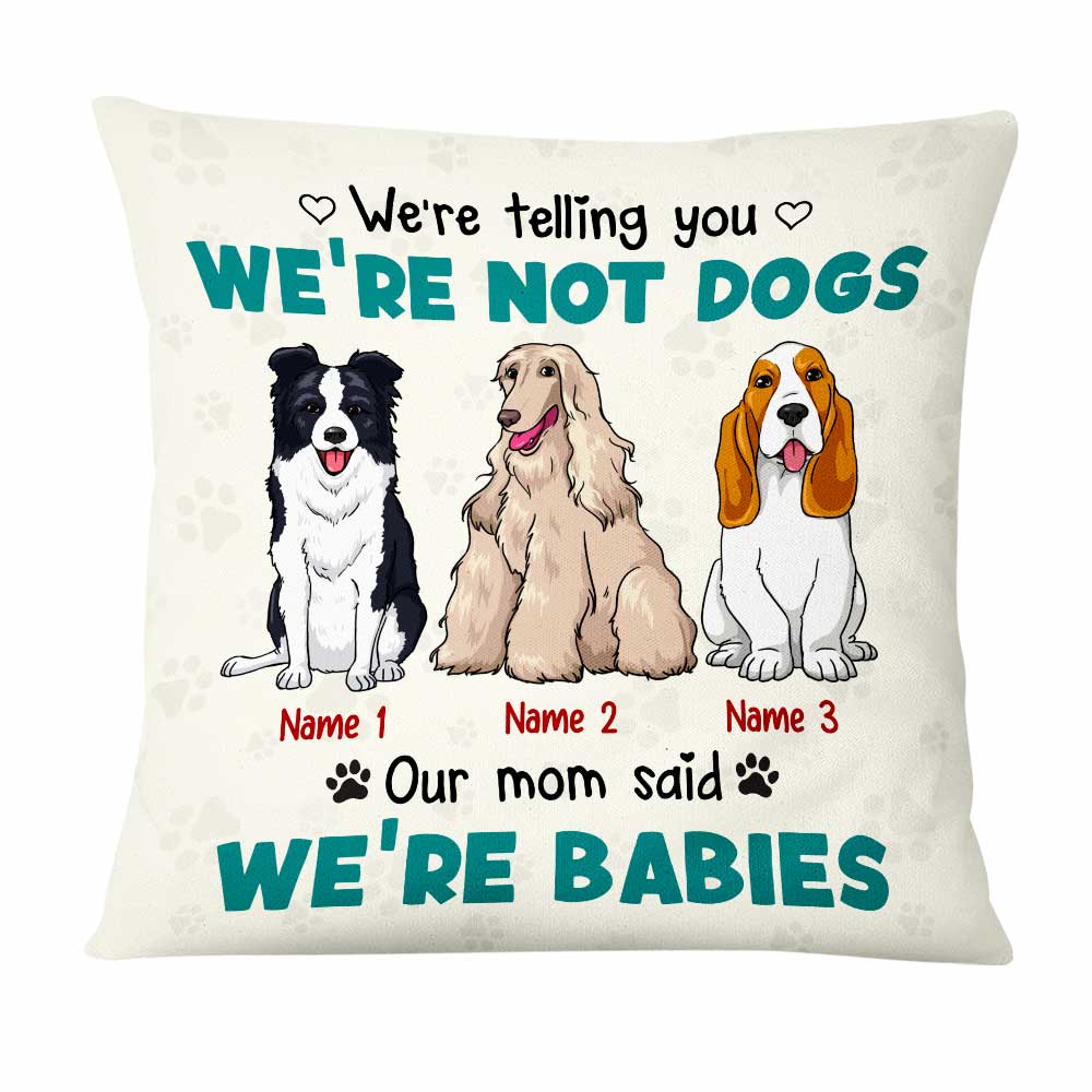 Personalized Funny Gift For Dog Lovers, Dog Icon Mom Babies Pillow - Thegiftio UK