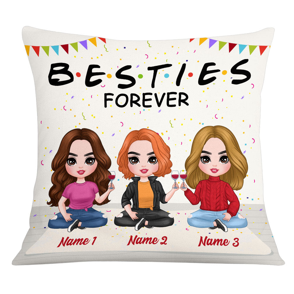 Personalized Birthday Gifts Bestie Gifts, Bestie Forever Pillow - Thegiftio UK