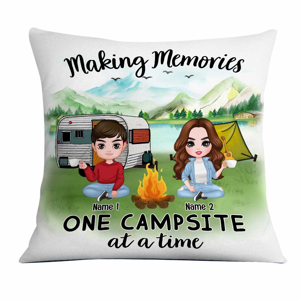 Personalized Gift For Camping Lover, Gift For Camping Couple, Gift For Campers, Making Memories One Campsite At A Time Pillow - Thegiftio UK