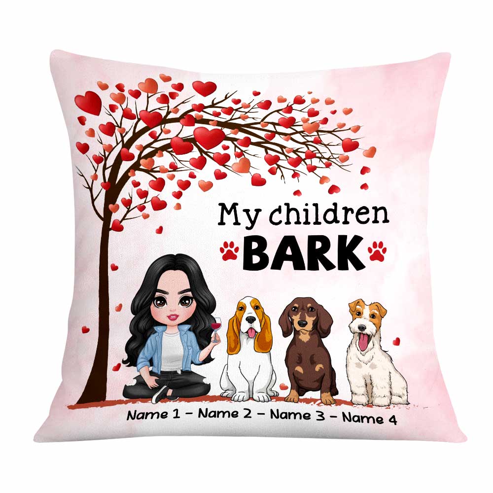 Personalized Gifts for Dog Lovers, Dog Mom, My Children Bark Love Pillow - Thegiftio UK