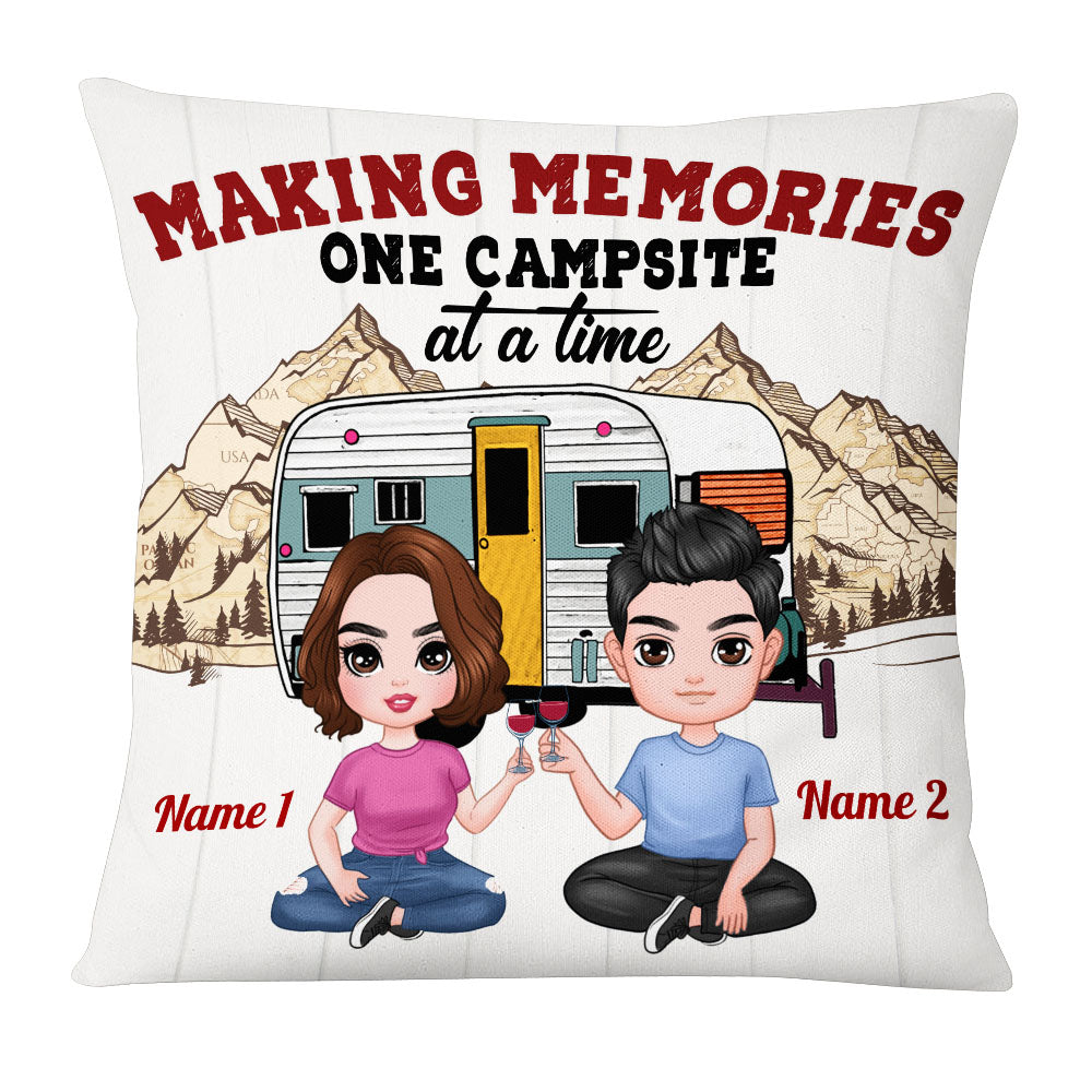 Personalized Camping Couple Love Pillow - Thegiftio UK