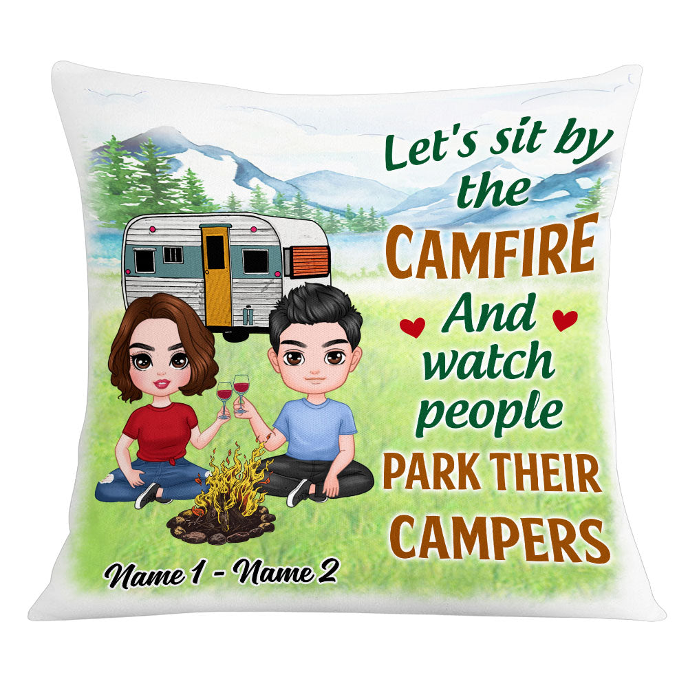 Personalized Gift For Camping Lover, Gift For Camping Couple, Camping Couple Love Pillow - Thegiftio UK