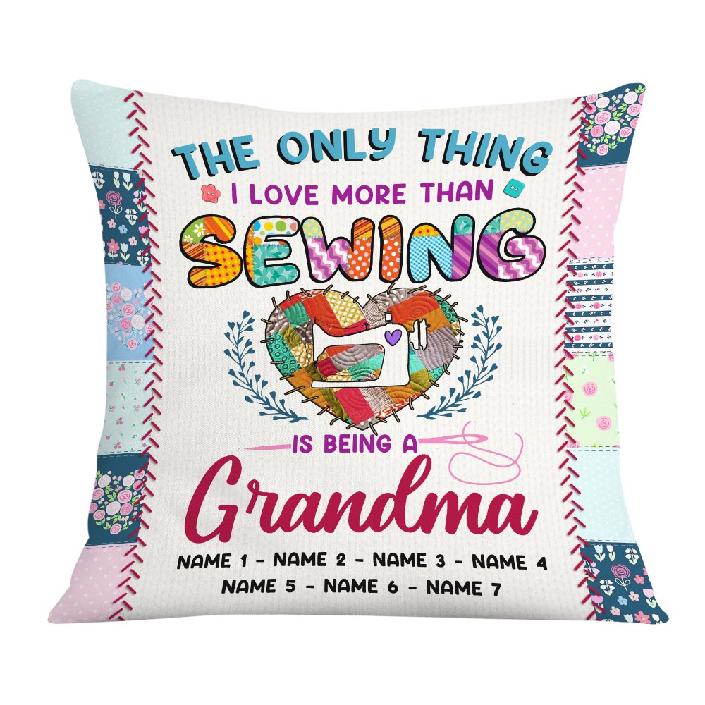 Personalized Love Sewing Quilting Mom Grandma Pillow - Thegiftio UK