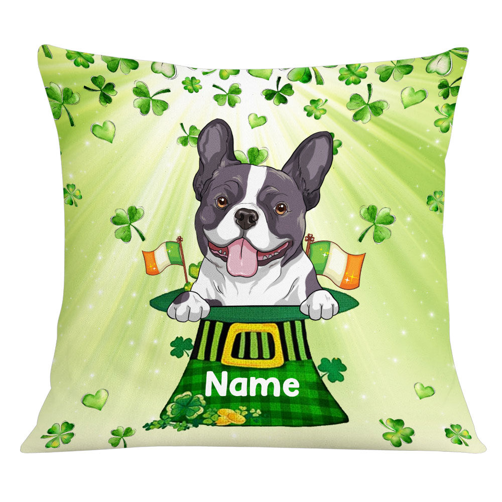 Personalized Funny Dog Lovers Gifts, Patrick's Day Dog Pillow - Thegiftio UK