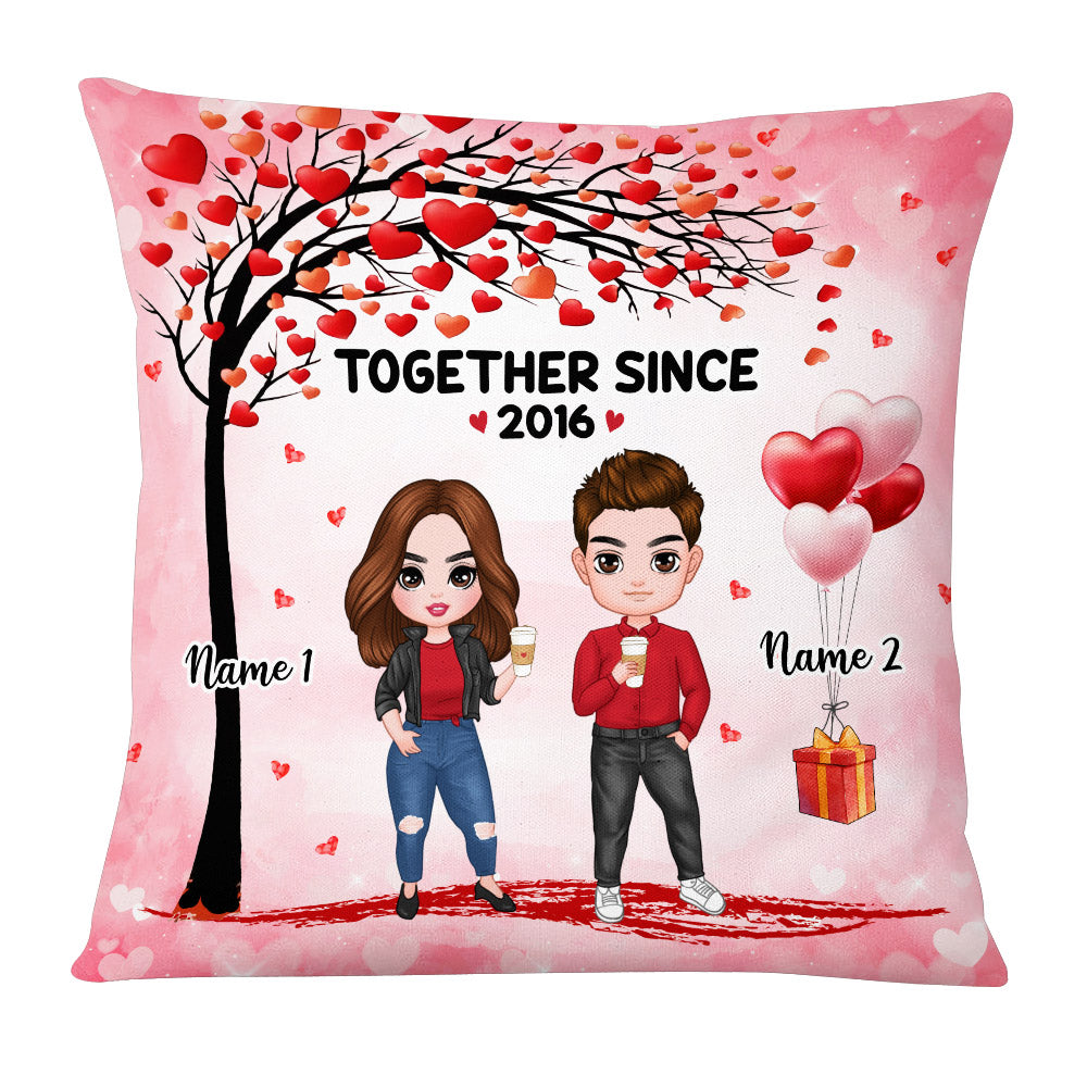 Personalized Couple Anniversary Gift, 1st Anniversary Couples Gift, Together Since Pillow - Thegiftio UK