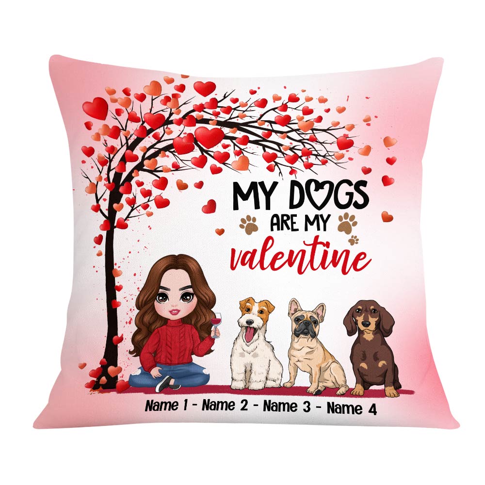Personalized Dog Mom, Fur Mama For Life, Dog Valentine, My Dog Is My Valentine Pillow - Thegiftio UK