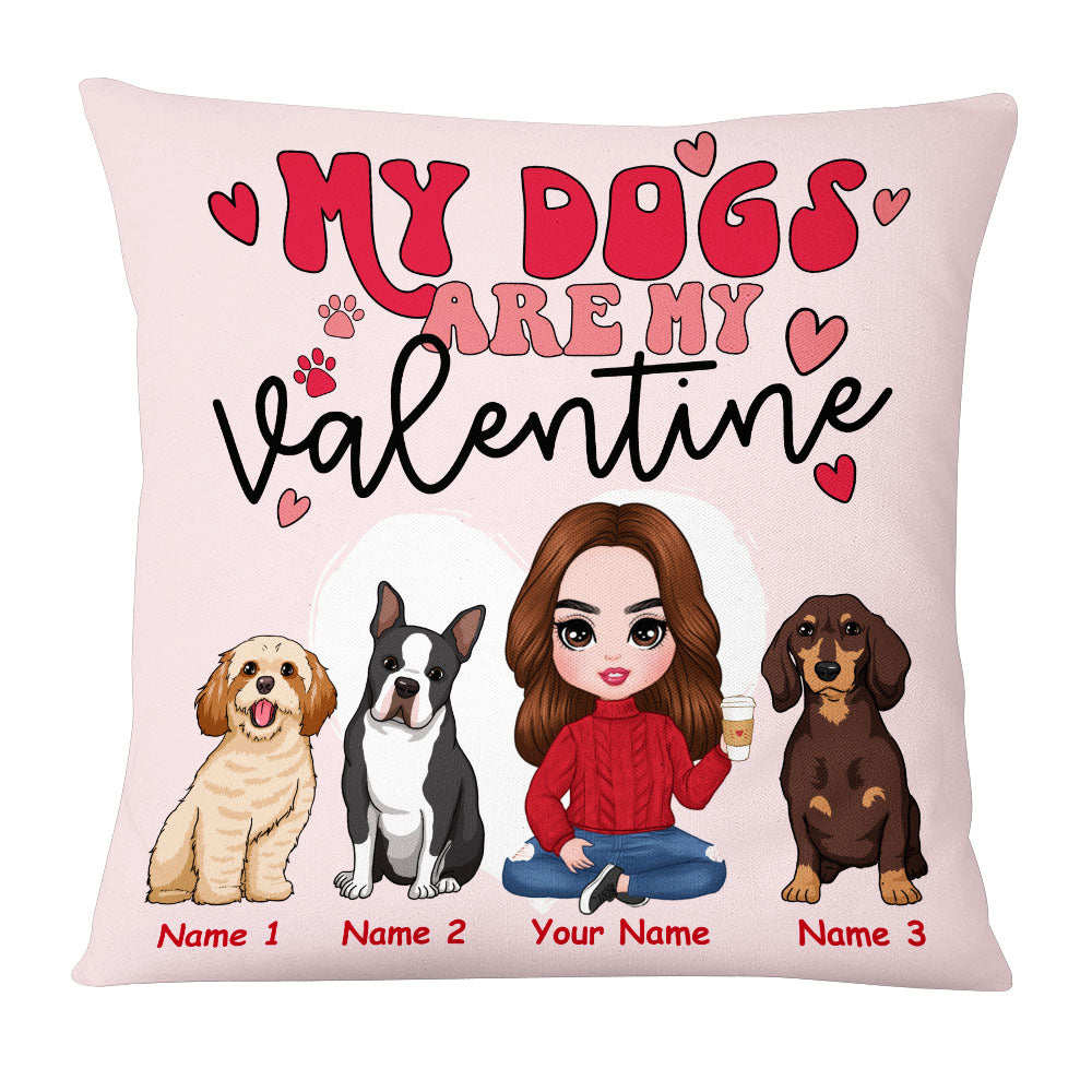 Personalized Dog Mom, Fur Mama For Life, Dog Valentine, My Dog Is My Valentine Pillow - Thegiftio UK