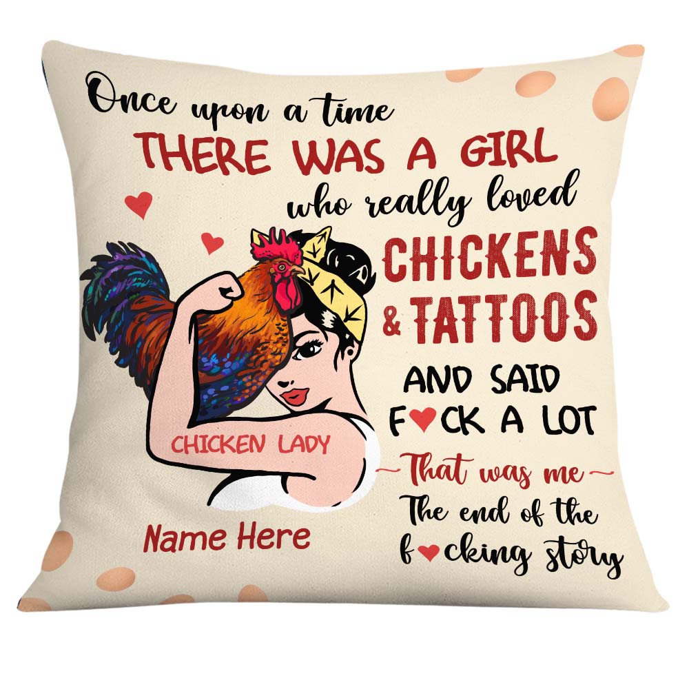 Personalized Funny Chicken Gift, Chicken Lover, Chicken Lady Pillow - Thegiftio UK