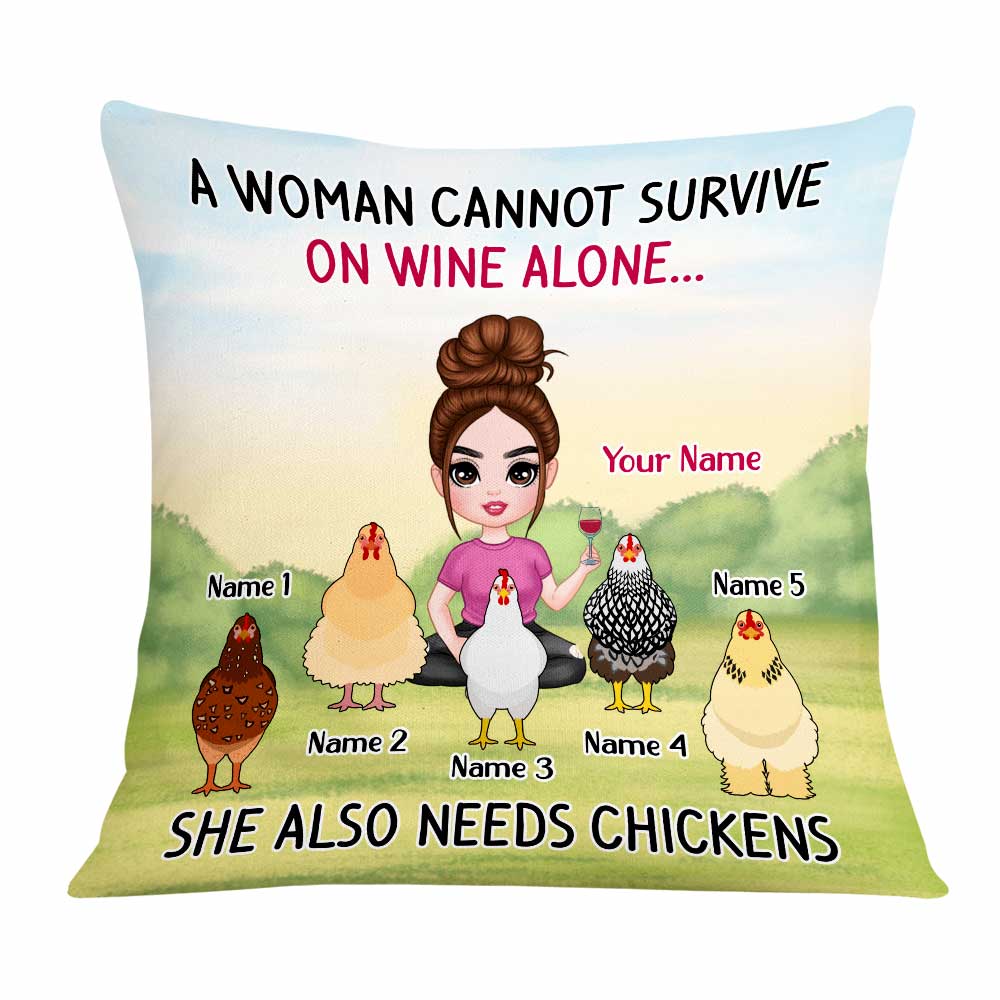 Personalized Crazy Chicken Mom Gifts, Funny Chicken Gift Pillow - Thegiftio UK