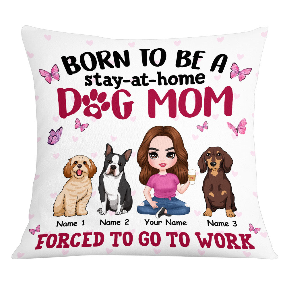 Personalized Dog Mom Gift for Women, Stay At Home Dog Mom Pillow - Thegiftio UK