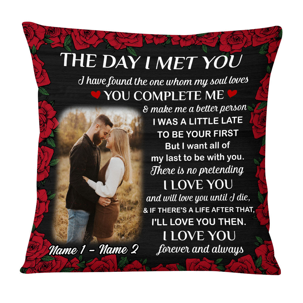 Personalized Couple The Day Photo Pillow - Thegiftio UK