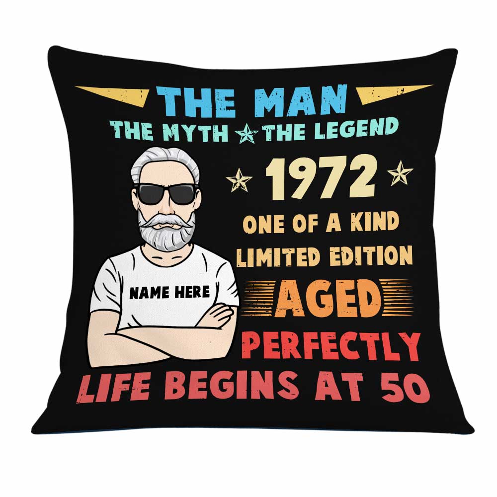 Personalized Love Dad Grandpa Gifts, he Man The Myth The Legend Pillow - Thegiftio UK