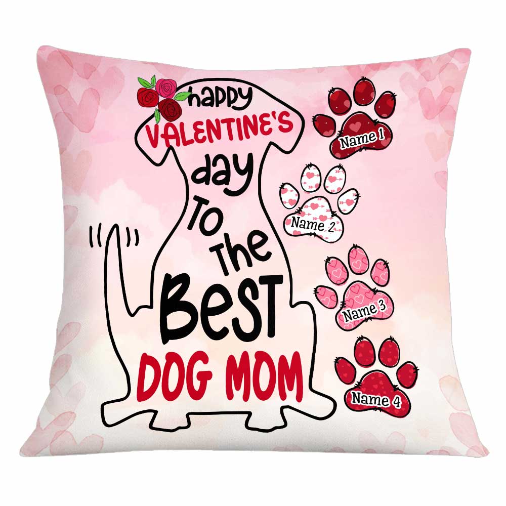 Personalized Gift For Dog Lovers, Dog Mom Valentine Pillow - Thegiftio UK