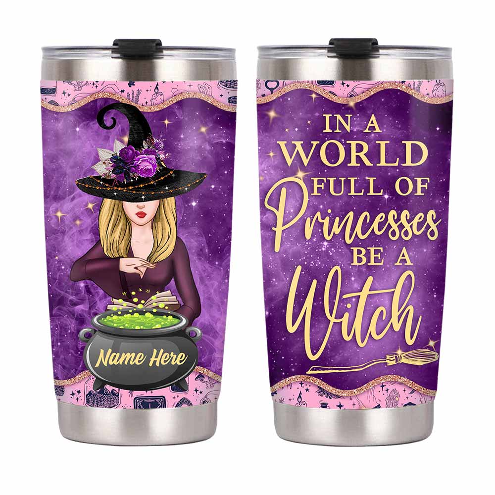 Personalized Witch Not Princess Steel Tumbler - Thegiftio UK