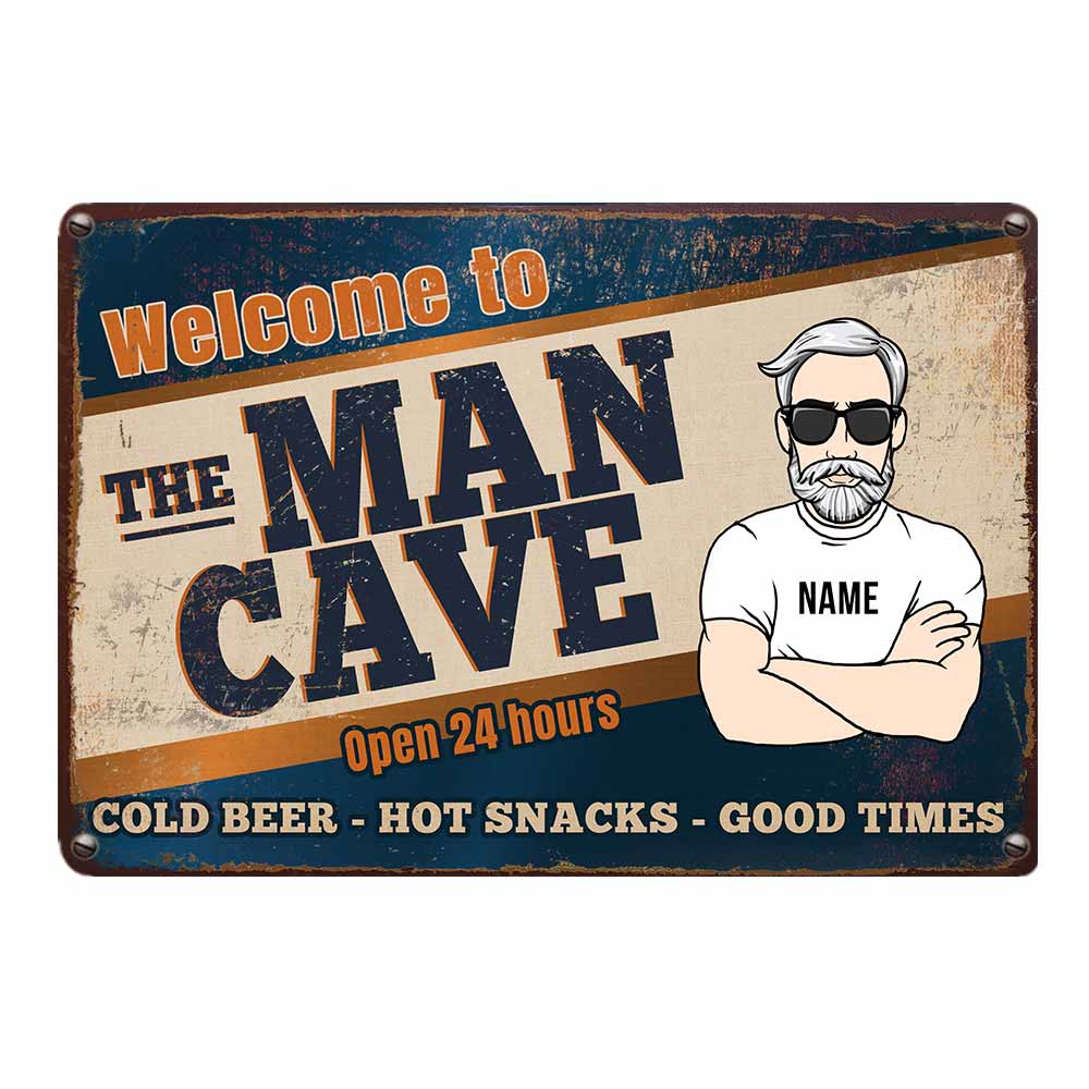 Personalized Man Cave Funny Metal Sign - Thegiftio UK