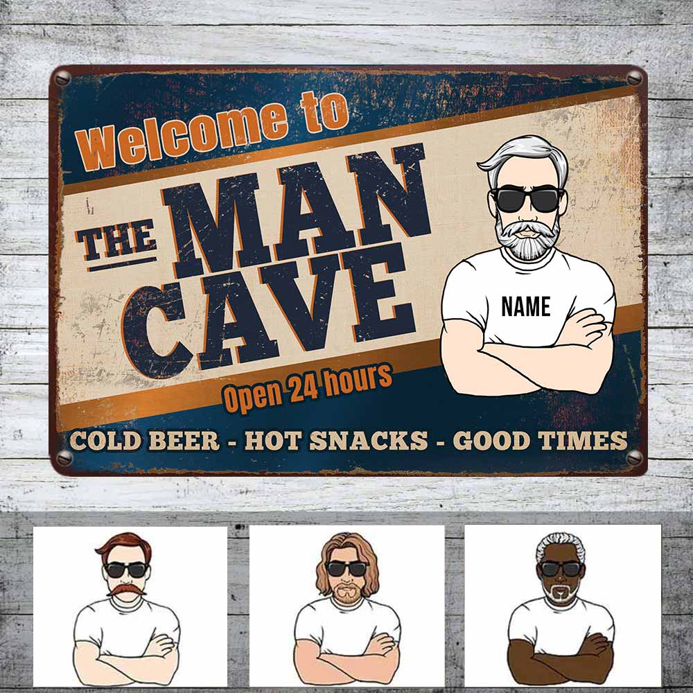 Personalized Man Cave Funny Metal Sign