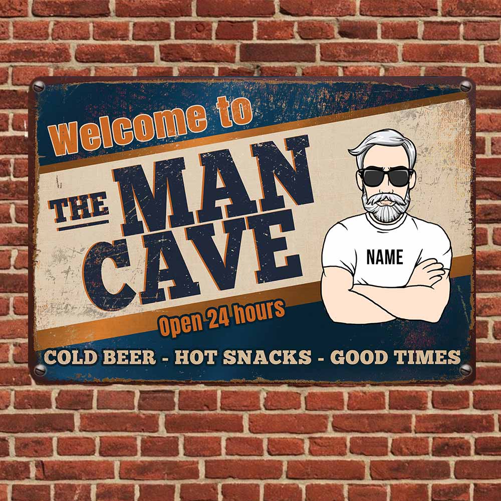 Personalized Man Cave Funny Metal Sign